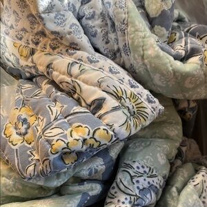Rachel Zoe Floral Comforter in Blue and Yellow
